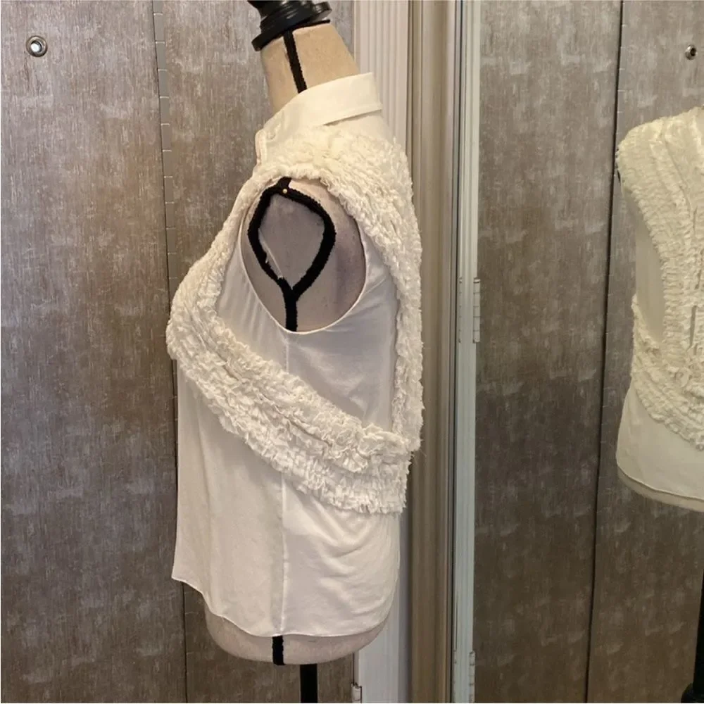 Jason Wu 100% silk Elegant Cream Sleeveless Top, US2